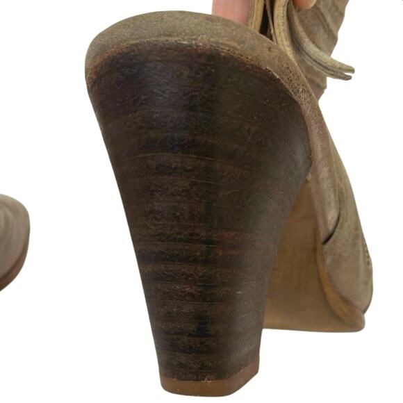 PAUL GREEN‎ Cayanne Peep Toe High Heel Booties SZ 9 US / 6.5 UK Metallic Leather - Picture 10 of 15